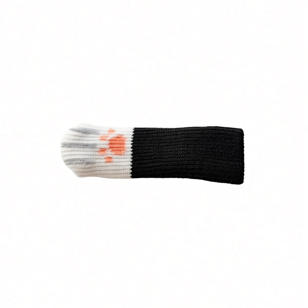 Handlush Black & White Knit Handle Sleeve, Patterned Fabric Cover for Door & Cabinet Handles