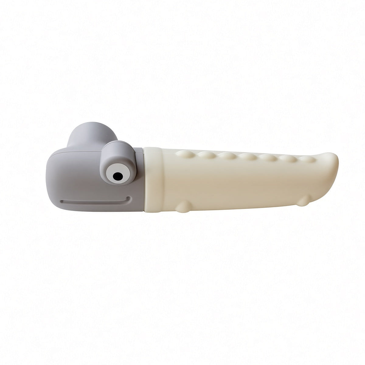 Handlush Cream & Grey Crocodile Silicone Door Handle Cover, Decorative Sleeve for Door Levers