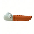 Handlush Orange & Grey Crocodile Silicone Door Handle Cover, Decorative Sleeve for Door Levers