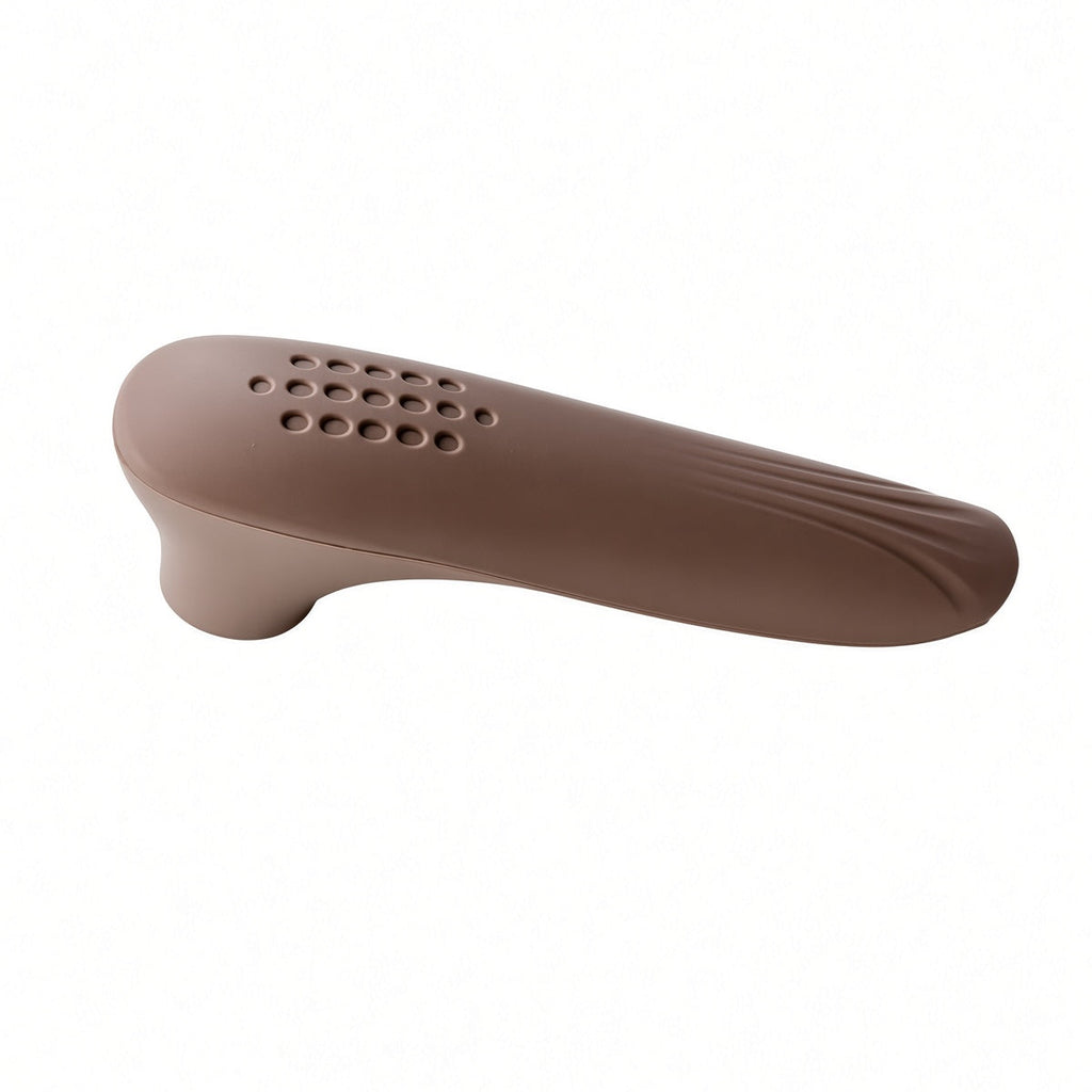 Handlush Brown Dot-Textured Silicone Handle Sleeve, Heat-Resistant Cover for Pot & Pan Handles