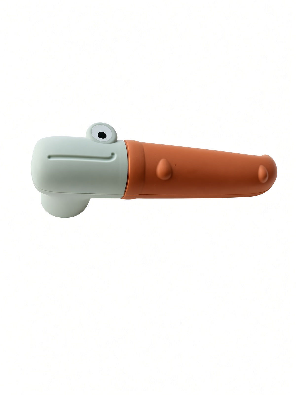 Handlush Orange & Grey Crocodile Silicone Door Handle Cover, Decorative Sleeve for Door Levers