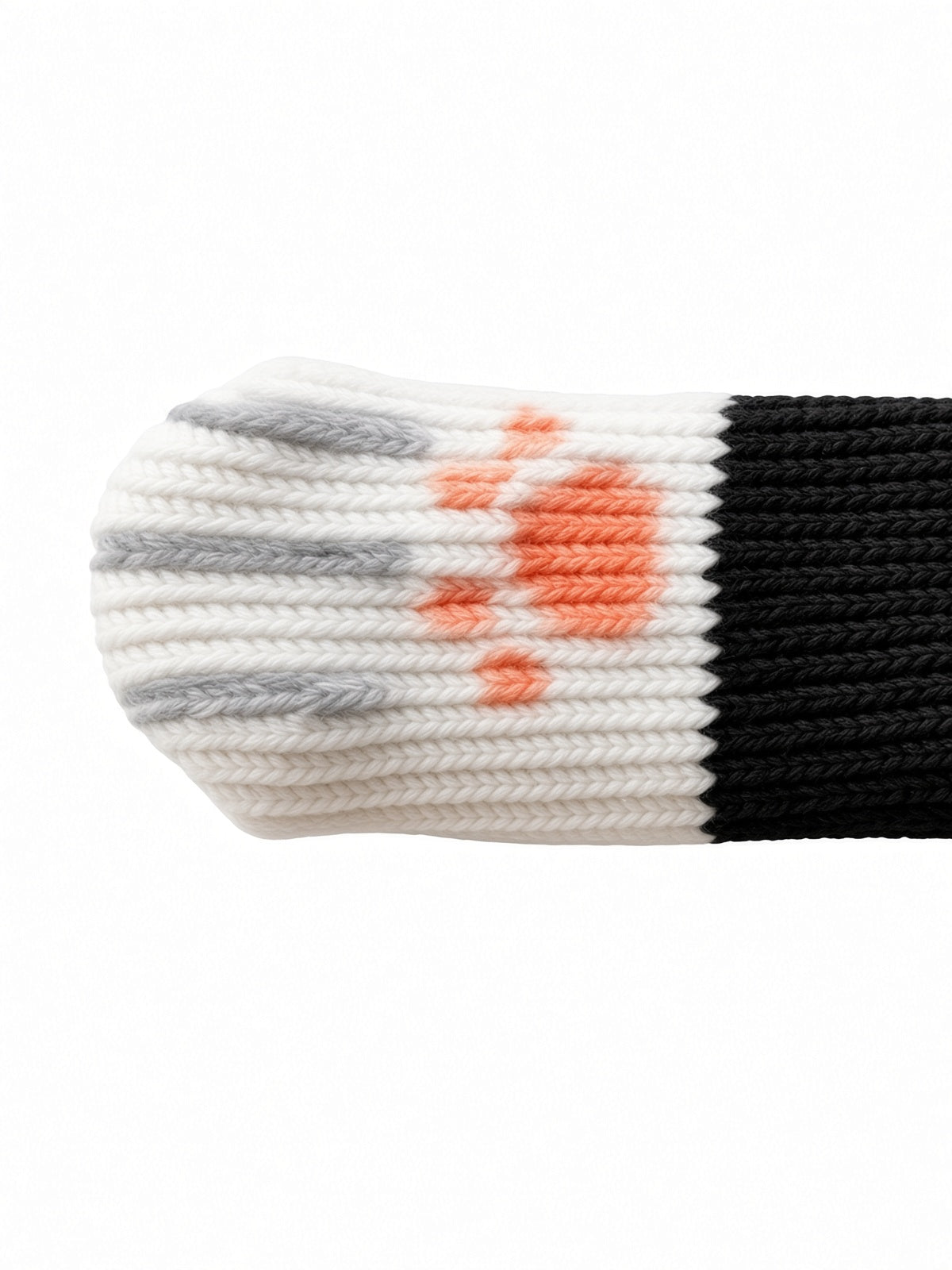 Handlush Black & White Knit Handle Sleeve, Patterned Fabric Cover for Door & Cabinet Handles