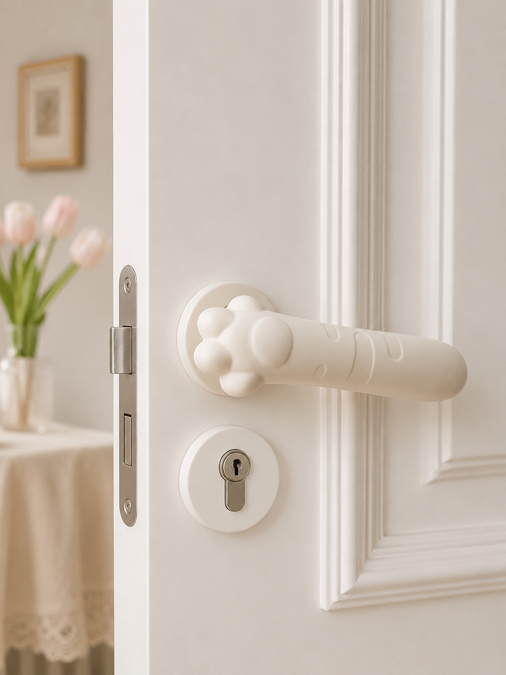 Handlush Cream Textured Silicone Handle Sleeve, Heat-Resistant Grip Cover for Pot & Pan Handles