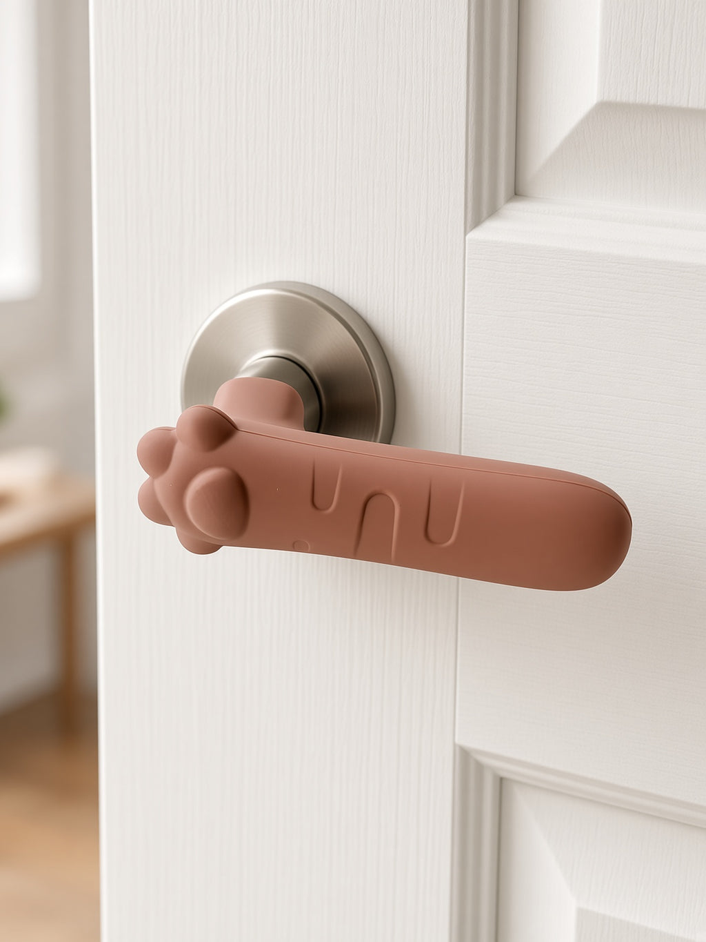 Handlush Terracotta Textured Silicone Handle Sleeve, Heat-Resistant Grip Cover for Pot & Pan Handles